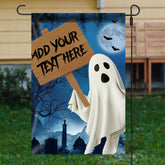Lofaris Personalized Halloween Night Moon Ghost Garden Flag